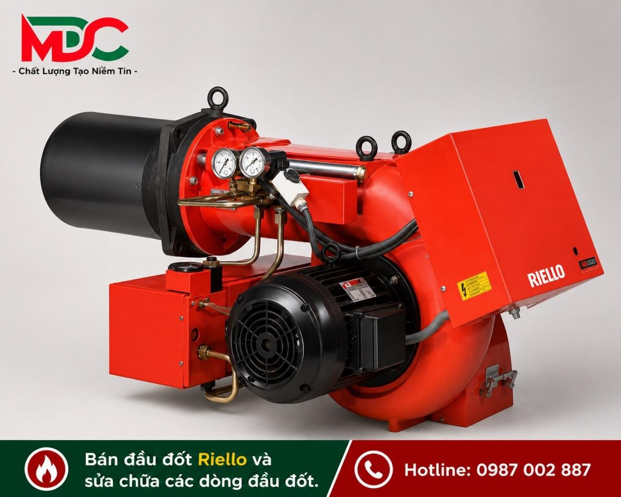 Đầu đốt dầu FO Riello vô cấp loại Press P/N ECO (Phiên bản chuyên dụng)