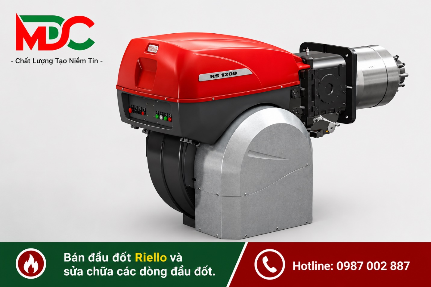 Đầu đốt Gas Riello vô cấp loại RS 1000 - 1200/M