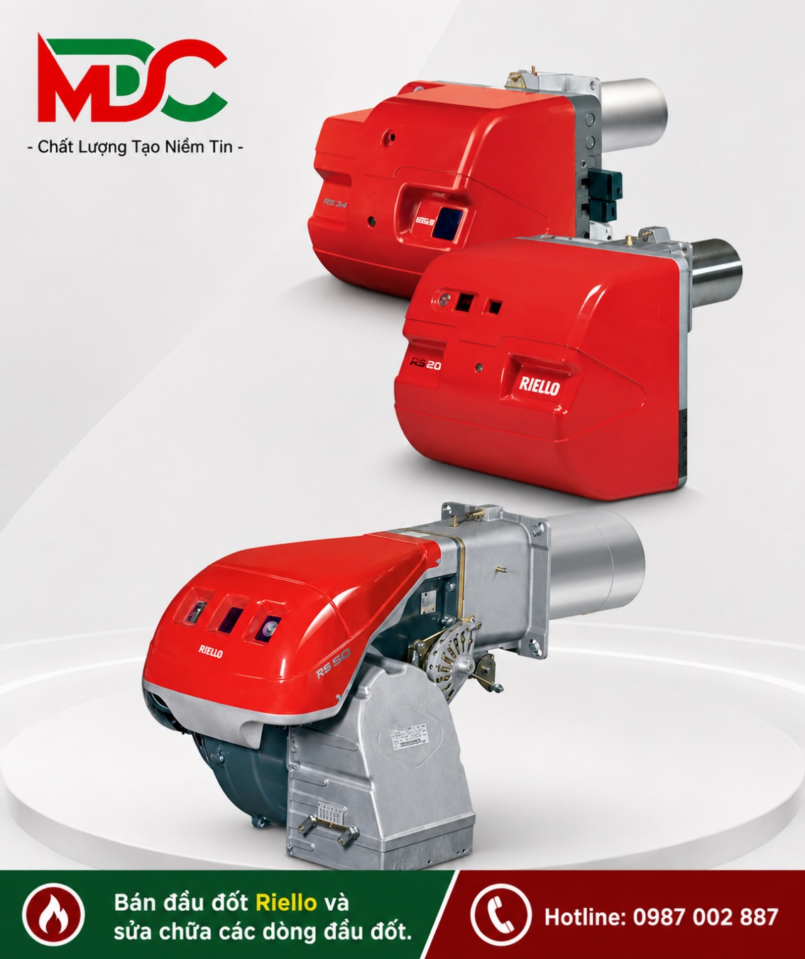 Đầu đốt Gas Riello vô cấp loại RS/M