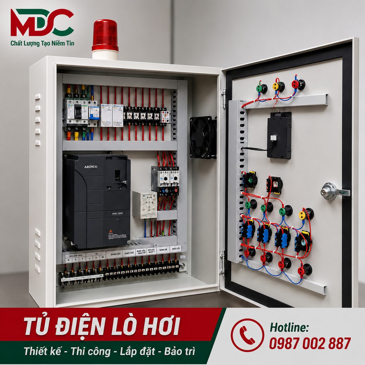 Tủ điện lò buồng đốt phụ 4.5 tấn