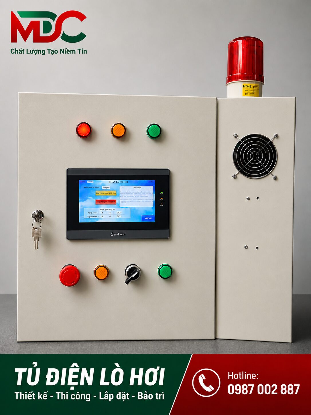 Tủ lò sấy bê tông dùng dầu đốt gas