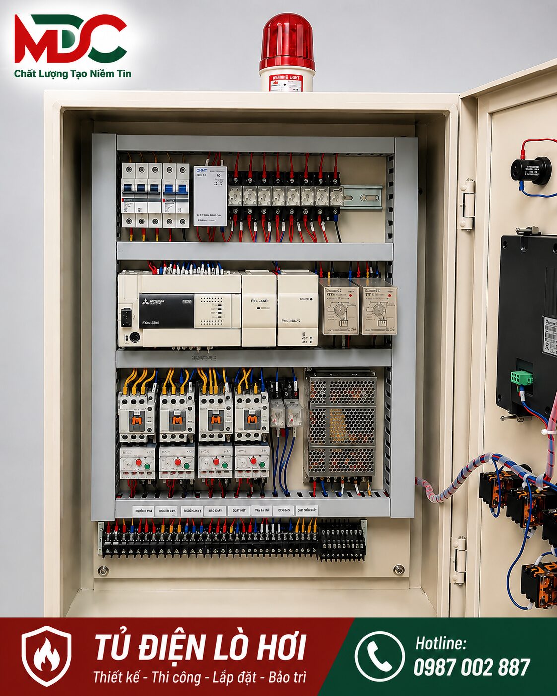 Tủ điện PLC lò 2 tấn đốt dầu
