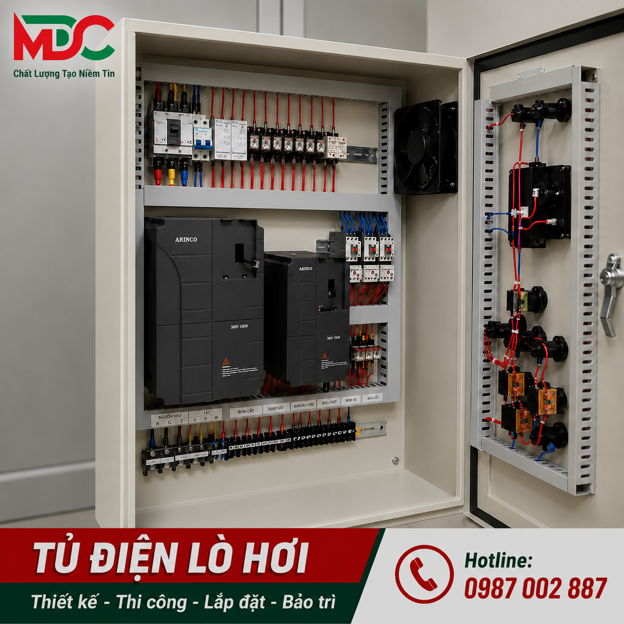 Tủ điện điều khiển buồng đốt phụ MDC